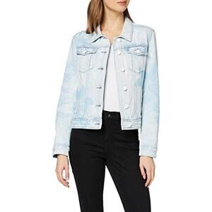 DESIGUAL NWT $159 Whaii Demin Distressed Tropical Print Jacket